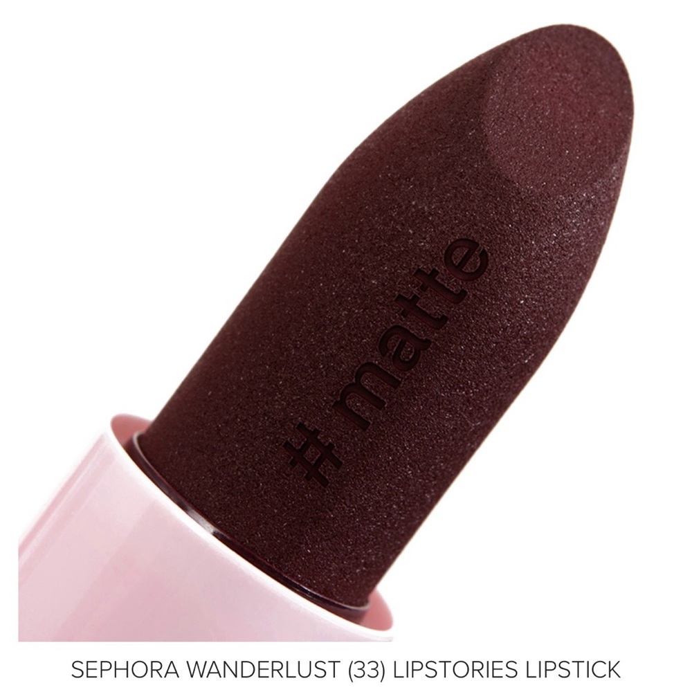 Sephora Collection 33 Wanderlust #Lipstories Lipstick- cool toned dark burgundy - Picture 3 of 6